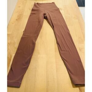 Lululemon Size 0 Wunder Under High-Rise Tight 25" Moss Rose Mauve Pink, Leggings